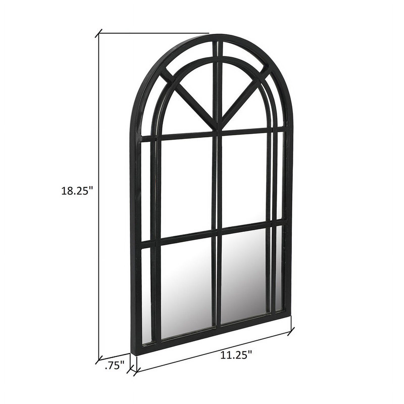 Rosalind Black Arch Metal Farmhouse Wall Mirror