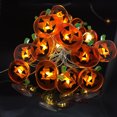 thumbnail image 1 of Coofit Halloween String Lumière Citrouille 10 LEDs Patio String Lumière Vacances String Lumière, 1 of 9