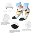 thumbnail image 5 of Lsque Bluey Printed Crew Socks, Moisture-Wicking Socks, Athletic Socks for Men Breathable Cushion Socks Casual Sport Socks for Running Traveling, 5 of 6