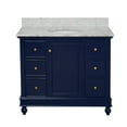 thumbnail image 4 of Bella 42" Bathroom Vanity with Royal Blue Cabinet and Carrara Marble Top, 4 of 6