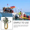 thumbnail image 4 of Marine Rope Ladder Wear-Resistant Kayak Ladder Green Nylon Webbing and Stainless Steel Hooks for Safety 1Set, 4 of 4
