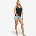 thumbnail image 5 of Women's Sequin Tank Top Sleeveless Scoop Neck Sparkly Party Blouse - X Large, Black, 5 of 6