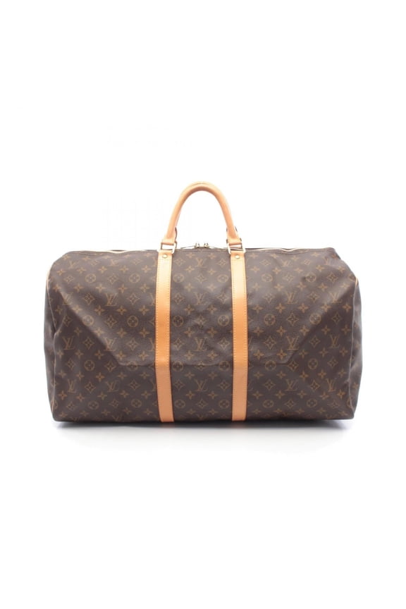 Pre-Owned Louis Vuitton Keepall 55 Boston Bag, Handbag, Coated Canvas and Leather, Monogram,...