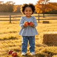 thumbnail image 3 of Younger Tree Toddler Girl Clothes Baby Fall Winter Crew Neck Long Sleeve Dress Top Pants 2-piece Set for 3-4T, 3 of 8