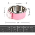 thumbnail image 5 of HZKAICUN Luck Dawn Cat Crate Bowl, Stainless Steel Removable Cage Hanging Bowls with Bolt Holder for Dog Puppy, 5 of 6