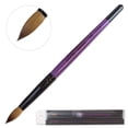 thumbnail image 3 of Pincel acrílico para uñas Pana Pure Kolinsky Hair, talla 12, color morado, 3 of 5