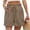 Khaki, variant on Shorts for Women with Pockets Trendy Flare Drawstring Waisted Shorts Summer Casual Vacation Beach Shorts Black XL