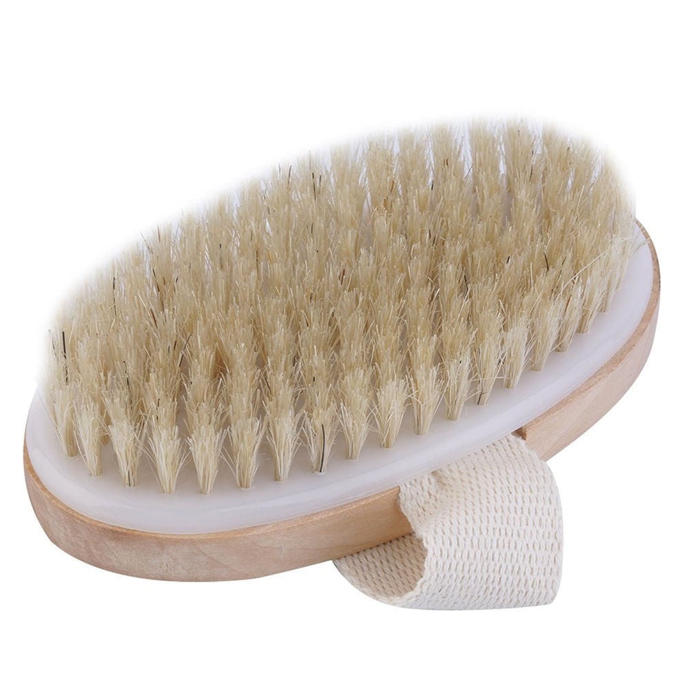 Hot Natural Bath Bristle Body Brush Dry Brushing Clean Exfoliating Sponge Scrub