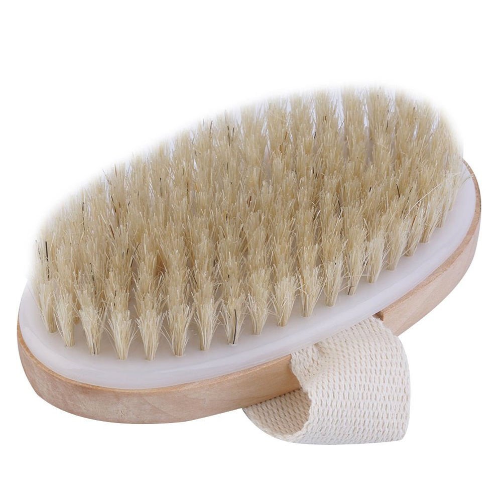 Hot Natural Bath Bristle Body Brush Dry Brushing Clean Exfoliating