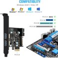 thumbnail image 3 of Extension PCI-E vers USB 3.0 2 Ports, avec Connecteur d'Alimentation SATA 15 Broches et Interface USB3.0 19 Broches, Adapté, 3 of 5