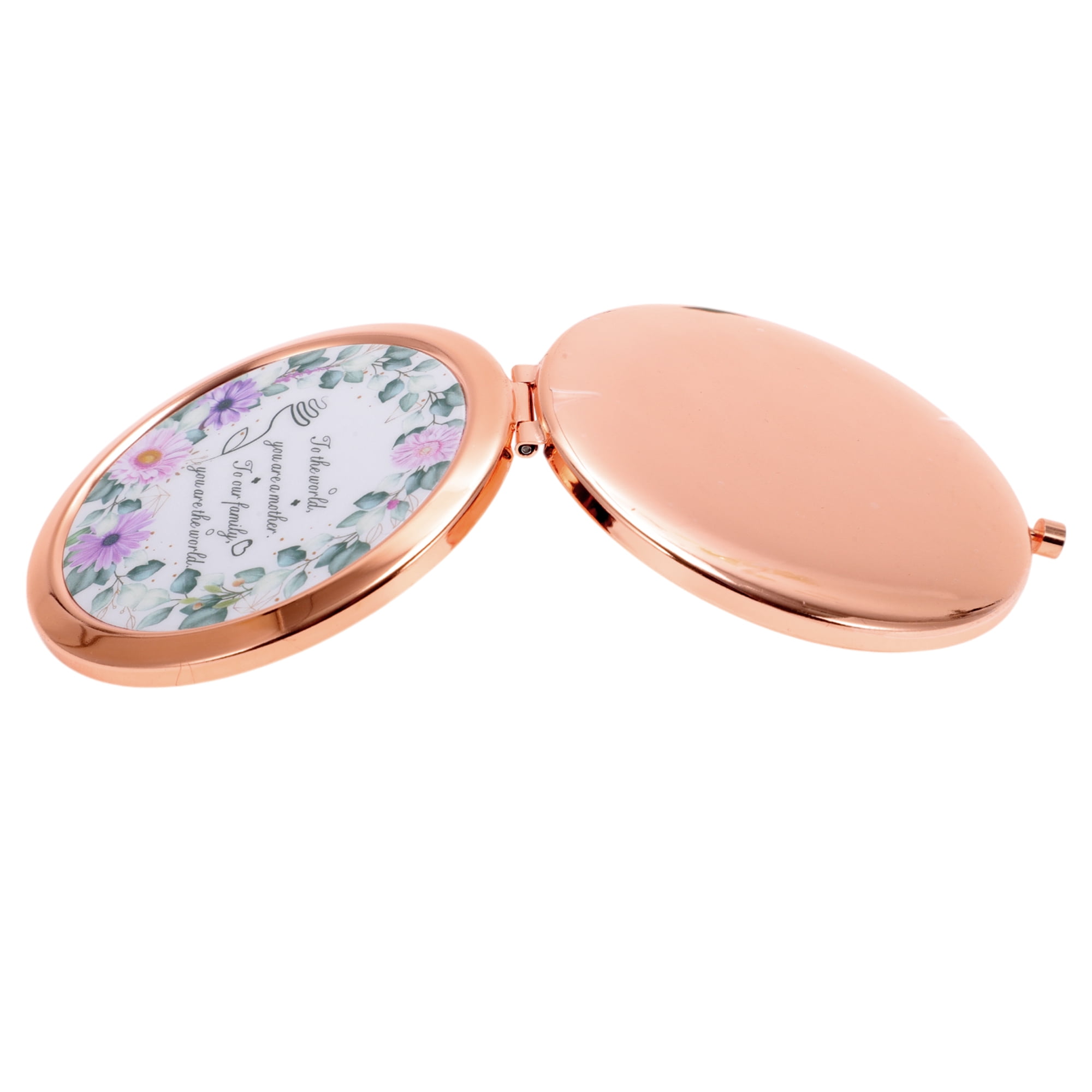 Unique Bargains Ultra Thin Makeup Mirror Rose Gold Tone 1 Pc