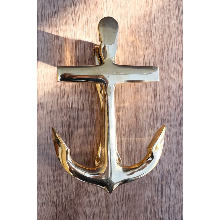 Brass Metal Vintage Marine Nautical Sailor Ship Anchor Door