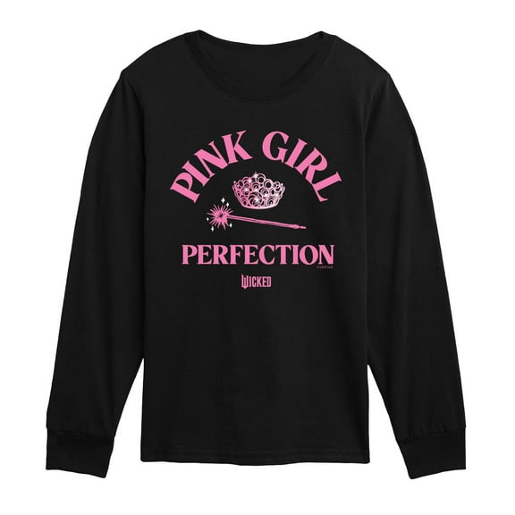 Wicked - Pink Girl Perfection - Youth Long Sleeve Graphic T-Shirt