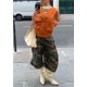 thumbnail image 5 of Pantalones De Pierna Ancha Mujer Cargo Camuflaje Harem Capri Pantalones De Mezclilla Fatiga Del Ejército Pantalones Vaqueros Holgados De Talla Grande, 5 of 7