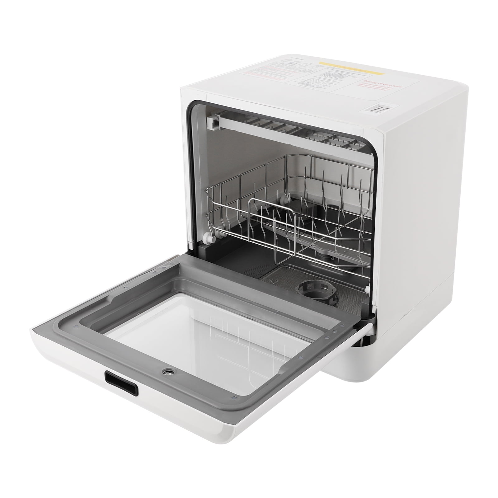 6.8L/1.8 Gallon Rectangular White Portable Mini Dishwasher Countertop Dishwasher, Household Mini Dishwasher