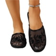 thumbnail image 6 of Women Chinese Embroidered Mesh Slippers Floral Closed Toe House Sandals, 38, 6 of 7