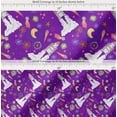 thumbnail image 2 of Soimoi Purple Cotton Cambric Fabric Stars & Rocket Galaxy Print Fabric by Yard 42 Inch Wide, 2 of 7