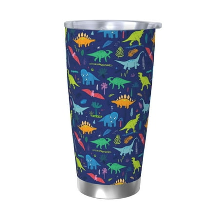 

Goofa Dinosaurs Adventure for 20 oz Skinny Tumbler Stainless Steel Coffee Mug Slim Vacuum Insulated Travel Cup Car Cup-Without Straw