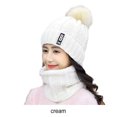 thumbnail image 2 of Jumpingount Gorro de punto, cálido y elegante, esencial para invierno, varios colores, sombreros para mujer, gorros de invierno, gorro Sombreros color blanquecino, 2 of 6