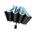 thumbnail image 3 of Milageto Folding Umbrella Personal Umbrellas Sun Protection Rainproof Travel Umbrella Blue, 3 of 8