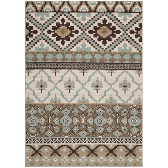 Hawthorne Collection Creme Indoor Outdoor Rug - 4' x 5'7"