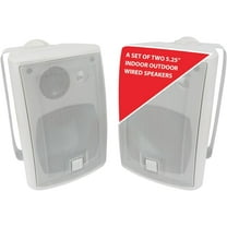 Dual Electronics LU53PW 5.25 inch 3-Way High Performance Outdoor Speakers, Sold in Pairs, White, New