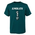 thumbnail image 2 of Youth Jalen Hurts Green Philadelphia Eagles Mainliner Drip Player Name & Number T-Shirt, 2 of 3