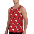 thumbnail image 2 of Susaid Bulldog Red Print Men's Sleeveless Workout Running Tank Top Dry Fit Athletic Gym Sports Swim Beach Muscle Bodybuilding Shirts-Medium, 2 of 7