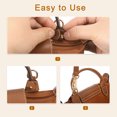 thumbnail image 5 of Leather Strap Kit, 95-115cm Crossbody Adjustable Leather Shoulder Strap Conversion Kit for Mini Pouch Handbags Purse Straps Crossbody, Brown, 5 of 8