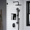 thumbnail image 3 of 12-in x 12-in Ultra-thin Frame Recessed Stainless Steel Shower Niche Gun Metal Black, 3 of 5