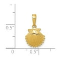 thumbnail image 4 of 14K Yellow Gold Charm Pendant 17 mm 10 Scallop Shell, 4 of 4
