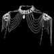 thumbnail image 2 of 1 pieza de collar de hombro de novia hecho a mano de cristal de diamantes de imitación perla mujeres desfile graduación boda hombro joyería cadena collares Rojo Verde, 2 of 5