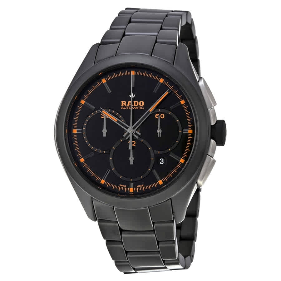 Rado - Rado Hyperchrome Automatic Chronograph Black Dial Black Ceramic