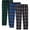 A, variant on Onimisc Mens Pajama Pants Flannel Plaid Cotton Sleep Lounge Pants Warm Sleepwear Pants PJ Bottoms with Pockets and Button Fly, 3 Pack