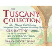 Hobbs Batting Tuscany Silk Polyester Blend x 60in Throw, 60" x 60", Natural