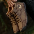 thumbnail image 5 of AnuirheiH Men's Leather Sport Shoes Winter Ankle Bootie Workout Footwear Outdoor Shoes, 5 of 8