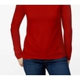 thumbnail image 3 of Karen Scott Women's Petite Mock-Neck Sweater Red Size Medium, 3 of 3