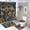 Mushrooms 1, variant on Bathroom Curtain and Rug Set, Autumn Harvest Pattern Printed on Bath Sets for Bathroom Accessories, Great for Master Bath Beach House Modern Home, 72 x 72 inches