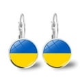 thumbnail image 1 of 1 par de pendientes con la bandera de Ucrania para mujeres y niñas, pendientes colgantes de aleación con la bandera nacional de Ucrania, joyería de moda, gancho para la oreja, 1 of 8