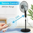 thumbnail image 6 of Simple Deluxe Oscillating 16″ Adjustable 3 Speed Pedestal Stand Fan with Remote, 6 of 7