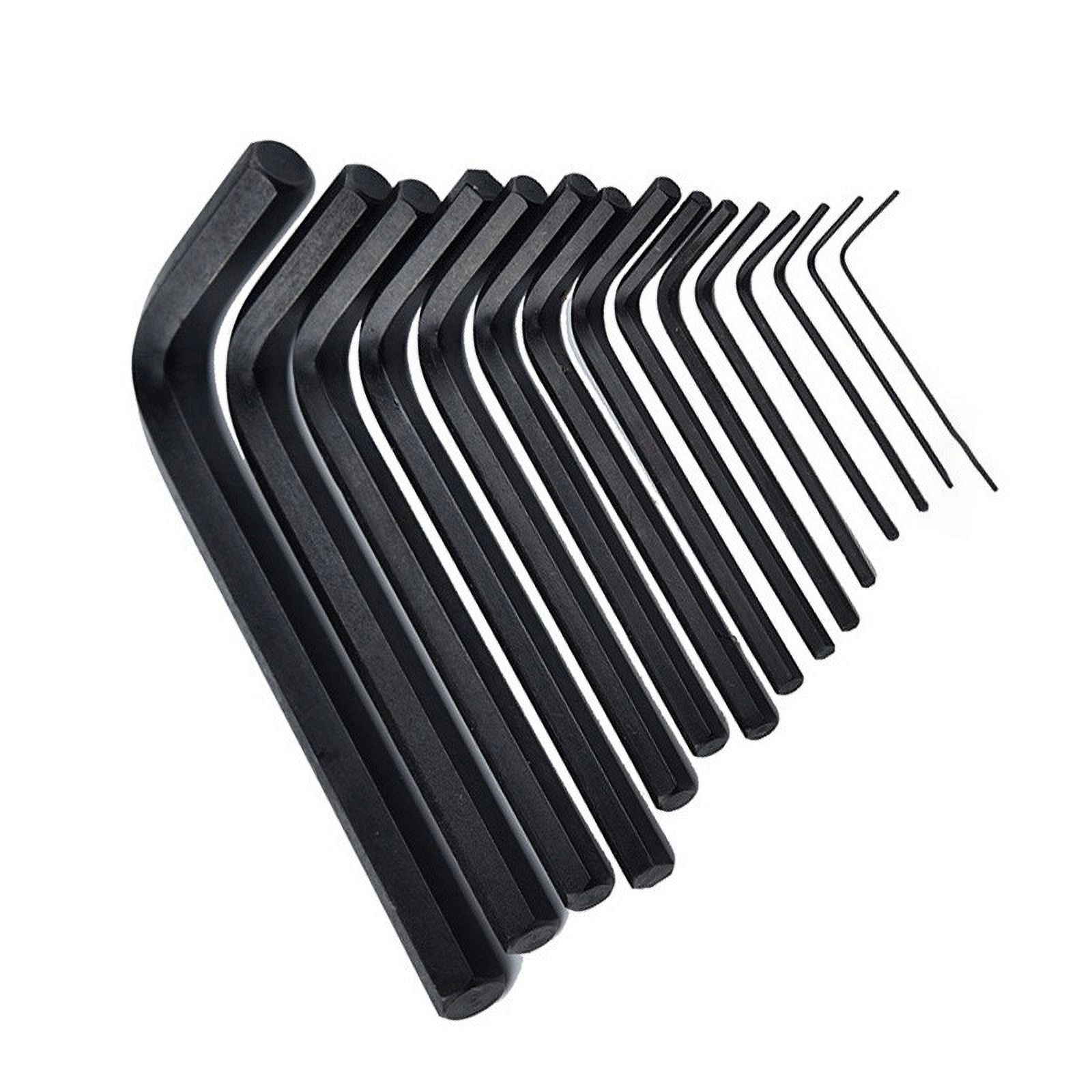30Pcs Hex Key Wrench 0.028"- 3/8" Inch & 0.7Mm-10Mm Metric Size Spanner Tool
