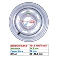 thumbnail image 3 of WANDA Golf Cart Tire & Wheel Assembly 18X9-10 with 4 Lugs on 4" PCD ET-15.5 Silver Wheel-14050, Set 2, 3 of 3