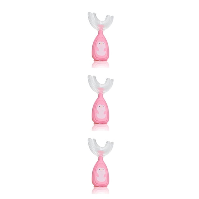 Matsuzay Silicona Handheld U-Type Baby Cepillo de Cepillo de de entrenamiento Portable Kids Toddlers Limpieza Gadgets Small, Pink Type1 NO1 Matsuzay CBP160303