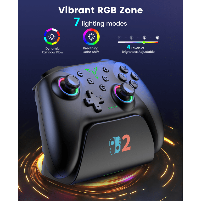Beboncool, Wireless Pro Controller, Hall Effect Joystick, for