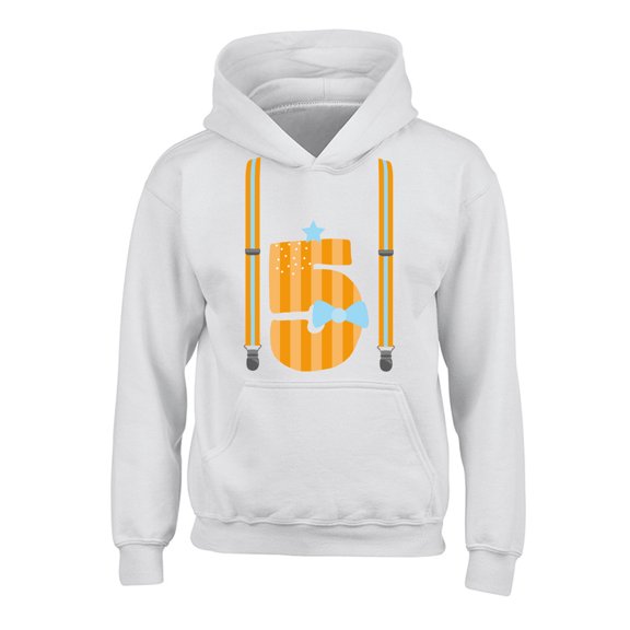 Awkward Styles 5th Birthday Hoodies for Kids Boys Suit Hooded Youth Sweatshirt