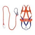 thumbnail image 3 of Arnés para todo el cuerpo, Jóvenes Adultos Tirolesa de seguridad Cinturones de arnés de escalada para espeleología al aire libre Rappel Rescate de mon Arnés de seguridad + 3m L Soledad Arnés de seguridad para escalada en roca, 3 of 10