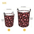 thumbnail image 3 of Sikiie Ladybugs and Red Hearts Print Round Dirty Clothes Basket, Waterproof Standing Foldable Storage Basket, for Laundry Room, Bedroom, Bathroom Storage-Medium, 3 of 6