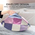 thumbnail image 4 of Yayeee Pillowcase King Size Set of 2 Satin Wrinkle Resistant Pillow Case, Pink and Purple Plaid Pattern, 4 of 7