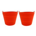 thumbnail image 1 of 2Pcs Reuasble Silicone Grease Bucket Liners Orange, 1 of 5