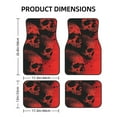 thumbnail image 2 of Sikiie Red And Black Abstract Skull Car Foot Mat Set of 4 Pieces Basics Universal Fit Rubber Carpet Floor Mats For Car SUV Van & Truck, 26.8"L x 17.3"W (Front), 13"L x 17.3"W(Rear), 2 of 6